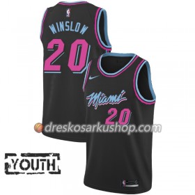 Dječji NBA Dres Miami Heat Justise Winslow 20 Nike 2018-19 City Edition Crna Swingman